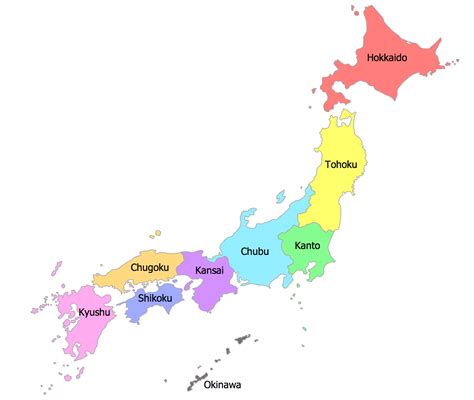 japan map with prefectures.